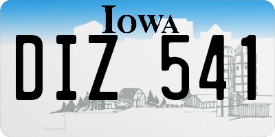 IA license plate DIZ541