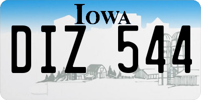 IA license plate DIZ544