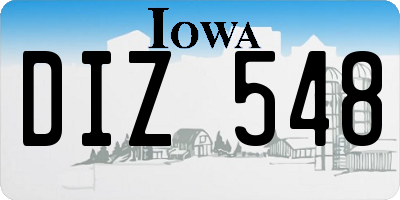 IA license plate DIZ548