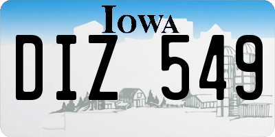 IA license plate DIZ549