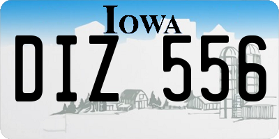IA license plate DIZ556