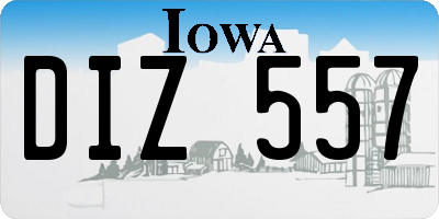 IA license plate DIZ557
