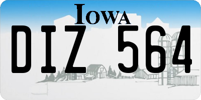 IA license plate DIZ564
