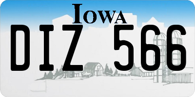 IA license plate DIZ566