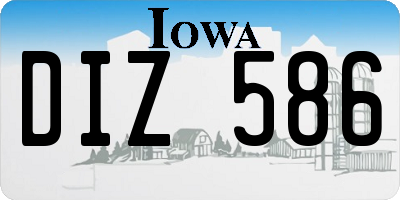 IA license plate DIZ586