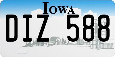 IA license plate DIZ588