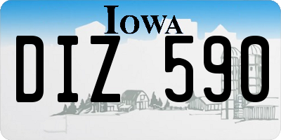 IA license plate DIZ590