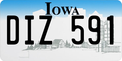 IA license plate DIZ591