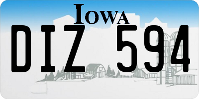IA license plate DIZ594