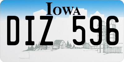 IA license plate DIZ596