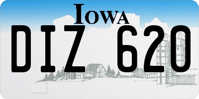 IA license plate DIZ620