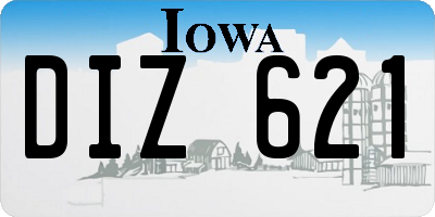 IA license plate DIZ621