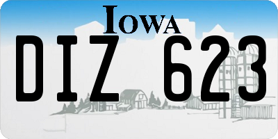 IA license plate DIZ623