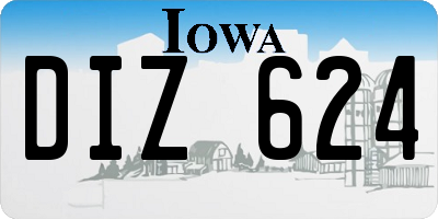 IA license plate DIZ624