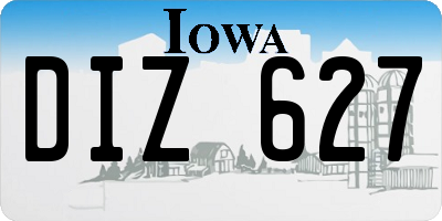 IA license plate DIZ627