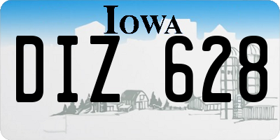 IA license plate DIZ628