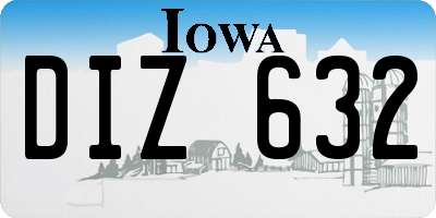 IA license plate DIZ632