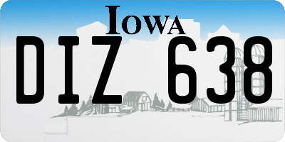 IA license plate DIZ638