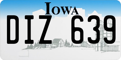IA license plate DIZ639