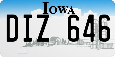 IA license plate DIZ646