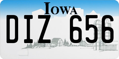 IA license plate DIZ656