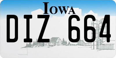 IA license plate DIZ664