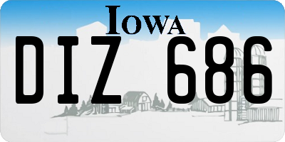 IA license plate DIZ686