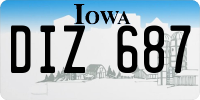 IA license plate DIZ687
