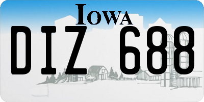 IA license plate DIZ688