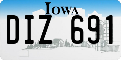IA license plate DIZ691