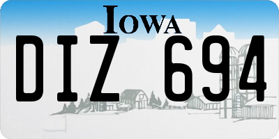 IA license plate DIZ694