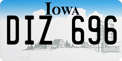 IA license plate DIZ696