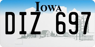 IA license plate DIZ697