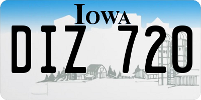 IA license plate DIZ720