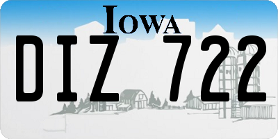 IA license plate DIZ722