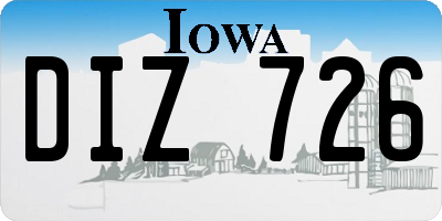 IA license plate DIZ726