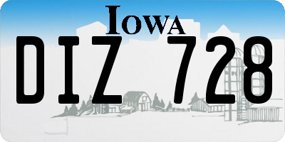 IA license plate DIZ728