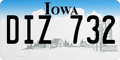 IA license plate DIZ732