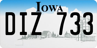 IA license plate DIZ733