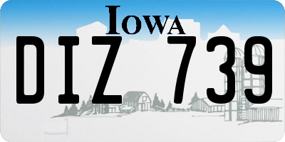 IA license plate DIZ739