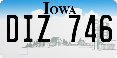 IA license plate DIZ746