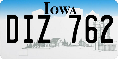 IA license plate DIZ762
