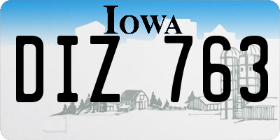 IA license plate DIZ763
