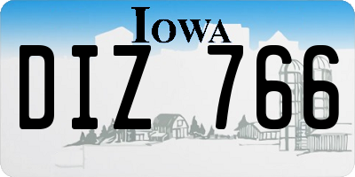 IA license plate DIZ766