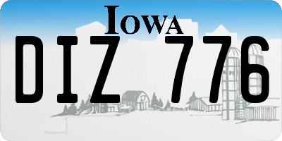 IA license plate DIZ776