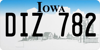 IA license plate DIZ782