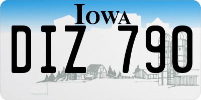 IA license plate DIZ790