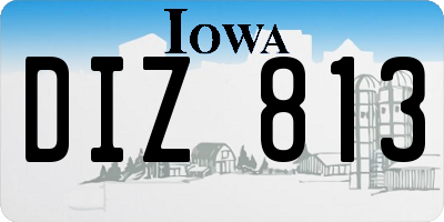 IA license plate DIZ813
