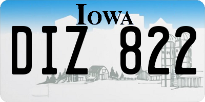 IA license plate DIZ822