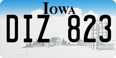 IA license plate DIZ823